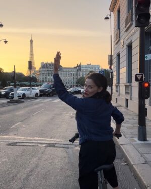 Michelle Gomez Instagram - On my bike. I’m never coming back. #fuckallthatrain @toureiffelofficielle