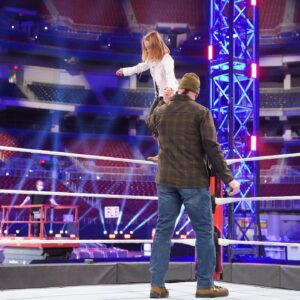 Michelle Leigh Calaway Instagram - …the moments that melt my heart💙forever grateful! Tomorrow get more behind the scenes look @wwe Royal Rumble!!! #blessed #flawless