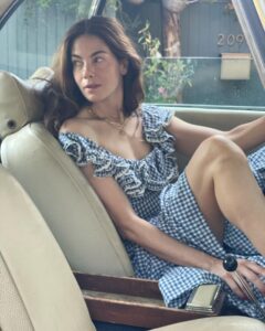 Michelle Monaghan Instagram - An oldie but a goodie. 😌 #ginghamstyle #sundaybest