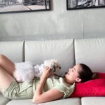 Michelle Vito Instagram - Those staycations where we can bring our fur babies along are the best. 🐾 We definitely had a great time! @bhotelqc 🤍 Wearing: @guess #guessph