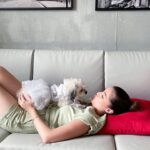 Michelle Vito Instagram - Those staycations where we can bring our fur babies along are the best. 🐾 We definitely had a great time! @bhotelqc 🤍 Wearing: @guess #guessph