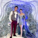 Michelle Vito Instagram - #StarMagicalChristmas ❄️ thank you for creating this lovely piece @raus1983 @rauatelierweddings 🤍 even though it was rushed and you had only a few days. Styled by: @francischee_ Make up: @xengzulueta Hair: @gmandehair Clutch: @blingandcoph