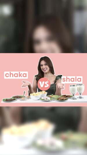 Michelle Vito Instagram - tried this challenge since i’m a foodie!! 🫢 Shala vs. Chaka: Food Edition is my second vlog! Later tonight at 6 p.m on my YouTube channel. 🤍 Link in Bio!