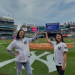 Michelle Wie Instagram - Got to check this one off my bucket list!! Thank you @delta for having us throw the first pitch at the @yankees stadium 🥰🥰 @mizuholpga @rosezhang