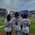 Michelle Wie Instagram - Got to check this one off my bucket list!! Thank you @delta for having us throw the first pitch at the @yankees stadium 🥰🥰 @mizuholpga @rosezhang