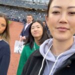 Michelle Wie Instagram - Got to check this one off my bucket list!! Thank you @delta for having us throw the first pitch at the @yankees stadium 🥰🥰 @mizuholpga @rosezhang