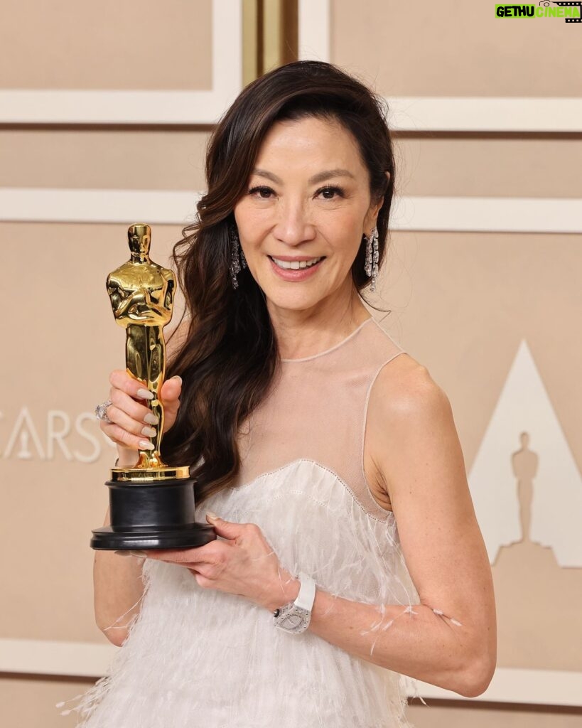 Michelle Yeoh Instagram - A night to remember. @michelleyeoh_official wins Best Actress @theacademy awards 2023 for her leading performance in @everythingeverywheremovie. #RichardMille