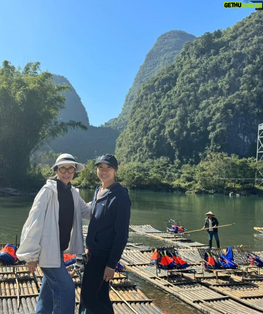 Michelle Yeoh Instagram - Stunning Guilin… biking and rafting 😎