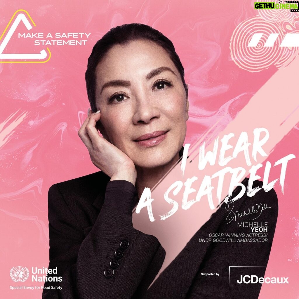 Michelle Yeoh Instagram - Every 24 seconds, we lost a person from road accident somewhere in the world. I am always filled with a sense of purpose when I work on road safety. Together, we must save lives and create safer world 🙏🏻 Thank you @jcdecauxglobal for supporting this campaign