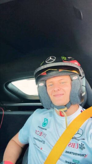 Mick Schumacher Instagram - Tbt taking Toto for a (spin) @mercedesamgf1