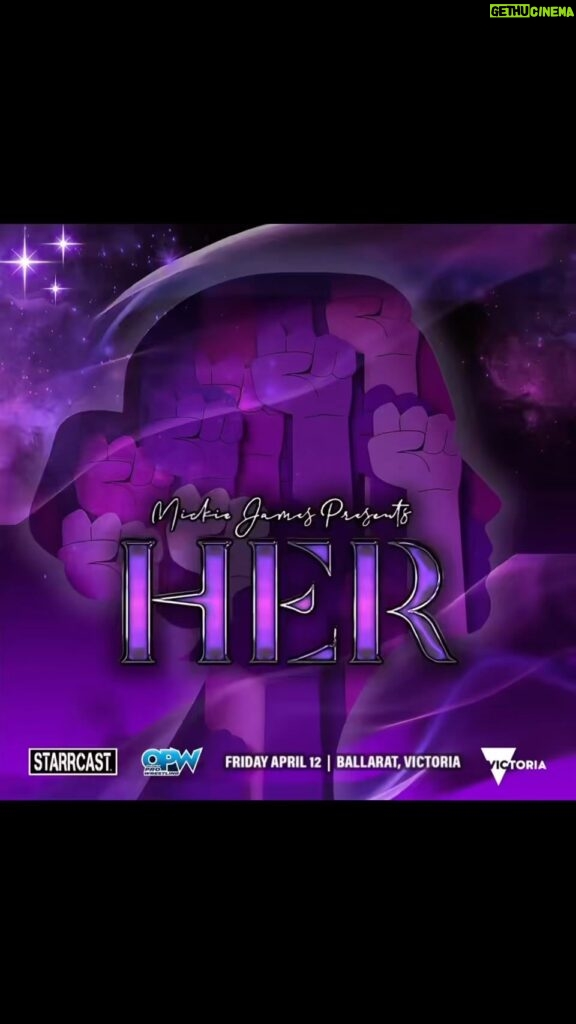 Mickie James Instagram - 4/12/2024 IS HER Live from Ballarat AUSTRALIA @starrcastevents & @opwlive The official theme song for #HER (Pre-Save today/LINK IN BIO) Grown Ass Woman Trap remix - @chapelhartband & ME feat. @zaheermusic Pre-order 3/22 Release 4/5