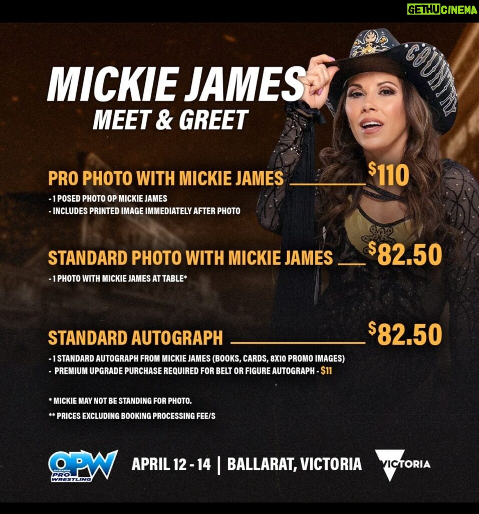 Mickie James Instagram - 🇦🇺🇦🇺"For the first time ever, @starrcastevents heads to Australia! 🇦🇺🇦🇺 Starrcast Downunder is set to take Ballarat by storm from 11 April through 14 April, featuring meet and greets with your favorite wrestling stars of yesterday and today, live stage shows with names like Bret "Hitman" Hart and Mickie James, and incredible cards, including @themickiejames ' all-women's wrestling show, "HER", and @brethitmanhart Supercard show, Australian Stampede!" @opwlive 🔗🎟️ in BIO! https://vivenu.com/event/starrcast-downunder-61j6a4?lang=en #starrcast #starrcastdownunder #mickiejames #australia #her #wwe #aew #ovwlive #impactwrestling #tnawrestling #wweraw #wwesmackdown #raw #smackdown #brethart