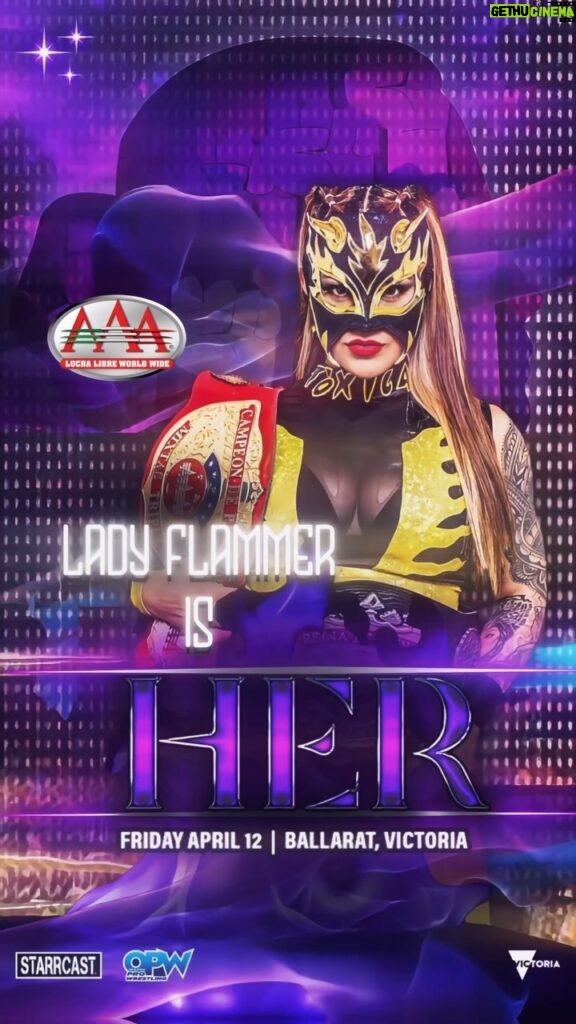 Mickie James Instagram - Representing @luchalibreaaa The Reina de Reinas 👑 4/12/2024 @ladyflammer_ IS HER Live from Ballarat AUSTRALIA @starrcastevents & @opwlive the AAA Reina de Reinas Championship will be on the line in as we welcome the International Superstar & AAA Champion Lady Flammer to Oz! Ticket Link in Bio!!! #aaa #aaaluchalibre #lucha #luchador #luchalibre #reina #reinadereinas👑 #champion #womenschampion #her #starrcast #starrcastaustralia #opwlive The official theme song for #HER (Pre-Save today/LINK IN BIO) Grown Ass Woman Trap remix - @chapelhartband & ME feat. @zaheermusic Pre-order 3/22 Release 4/5 #themesong #newsingle #newmix #remix #trap #trapmusic #gaw #gawsong