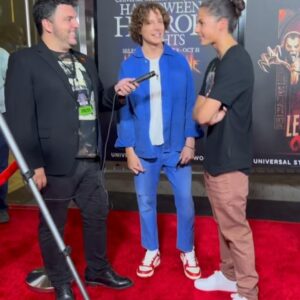 Miguel Mora Instagram - HALLOWEEN HORROR NIGHTS!😈 Thank you @universalpictures for inviting me to @horrornights had such a great time!! 
•
•
•
@blumhouse @theblackphonemovie @unistudios 
•
•
•
#universalstudioshollywood #universalstudios #universalstudioshorrornights #horrornights #redcarpet #masonthames #miguelmora