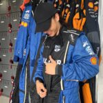 Miguel Mora Instagram - Thank you @indycar for inviting me to the Thermal Club $1 Million Challenge!! Had so much fun!! 🏎️🤘🏼 #indycar #thermalclubracetrack #racecars #race #miguelmora #arrowmclaren