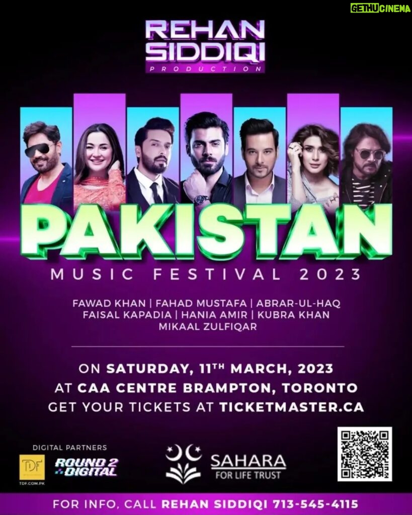 Mikaal Zulfiqar Instagram - Pakistan Music Festival. 11th March. Get ready Canada for this Star Studded line-up. Brought to you by @rehanhumfm In collaboration with @saharaforlifetrustofficial Get you tickets at ticketmaster.ca #Music #Festival #Pakistan #Canada #Toronto #March