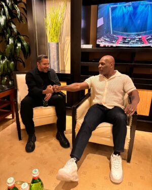 Mike Tyson Instagram - Always a great time with @davidblaine and Al Pacino