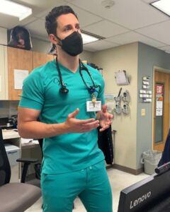 Mikhail Varshavski Instagram - Caught doing the robot or explaining complex nephrotic condition to a resident? ⛑🥼🩺