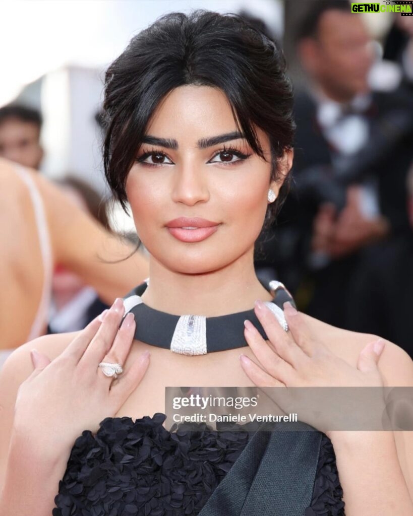 Mila Alzahrani Instagram - The 77th @festivaldecannes for the screening of the incredible “Horizon: An American Saga” by Kevin Costner with my @Boucheron family. ‎‏Had the pleasure of being the first to showcase this beautiful black Torque from the 2024 Carte Blanche collection called ‘Or Bleu.’ ‎‏Jewelry: @boucheron ‎‏Dress: @ramialaliofficial ‎‏Stylist: @osamachabbi ‎‏Makeup: @giuliacohen ‎‏Hair: @alexis.parente ‎‏Management: @wearehalocollective