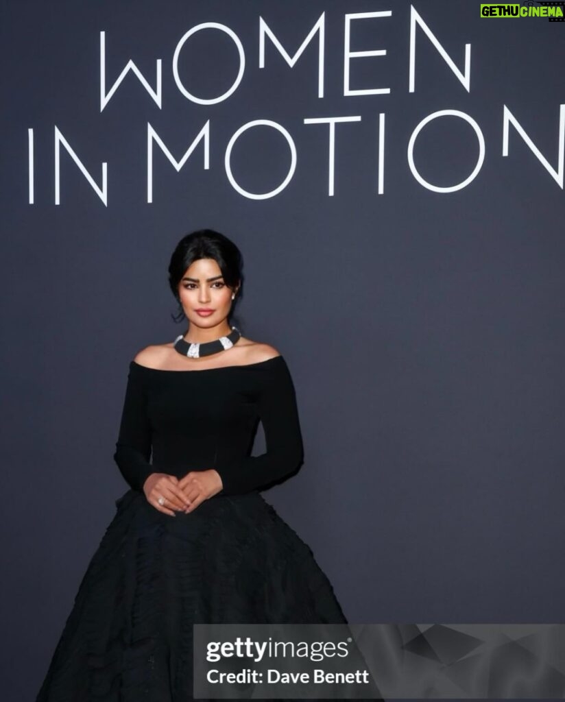 Mila Alzahrani Instagram - From the 2024 Kering Women in Motion Awards Official Dinner wearing the latest creation by @Boucheron- a beautiful Black Torque inspired by Icelandic Waters. Jewelry: @boucheron Dress: @_labeso Stylist: @osamachabbi Makeup: @giuliacohen Hair: @alexis.parente Management: @wearehalocollective