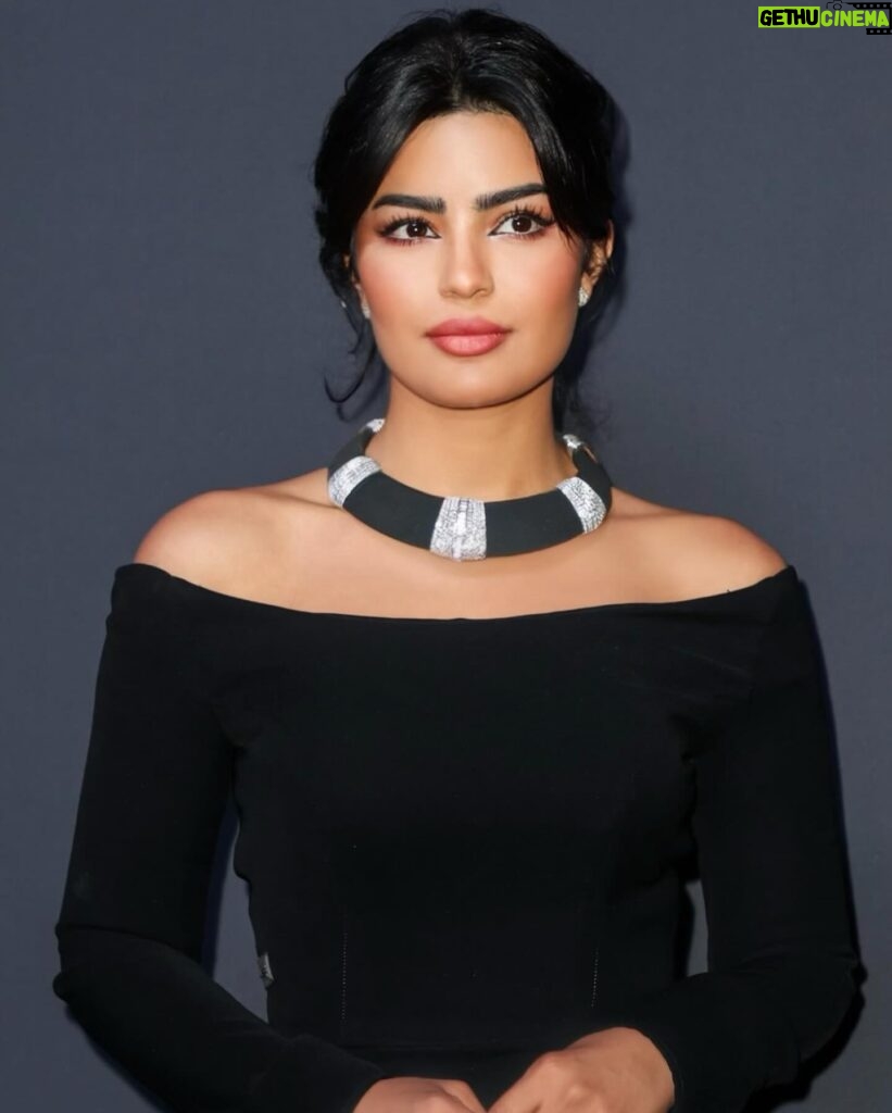 Mila Alzahrani Instagram - From the 2024 Kering Women in Motion Awards Official Dinner wearing the latest creation by @Boucheron- a beautiful Black Torque inspired by Icelandic Waters. Jewelry: @boucheron Dress: @_labeso Stylist: @osamachabbi Makeup: @giuliacohen Hair: @alexis.parente Management: @wearehalocollective