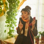 Milana Vayntrub Instagram - Was very worried you guys don’t get enough Milana/phone content. Sweet brilliant makers of this… Photographer: @mathieuyoung Producer: @imannalangston Stylist: @carlee_wallace  Hair: @bryangaw Makeup: @karinamoore Photo Assistant: @louieheredia Lighting: @elliotsmithhastie.photo