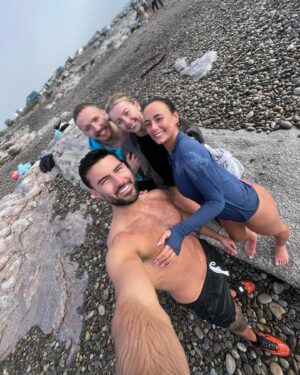 Millie Court Instagram - Family day out down the beach… these mad welshies made me run into the sea 😳🤣🌊