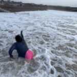 Millie Court Instagram - Family day out down the beach… these mad welshies made me run into the sea 😳🤣🌊