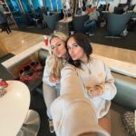 Millie Court Instagram - Besties who travel together and wear matching @whitefoxboutique hoodies 😉✨ let’s gooooo 🇺🇸 Oh and matching dirty old passports 😅 ad Use code MILLIEGRACE or CHLOEB for 30% discount off the website 🫶🏼