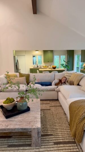 Mina Starsiak-Hawk Instagram - You can find us daydreaming about this house 💭

Last night’s episode introduced Mina’s siblings’ dream homes, and we could not get enough. Kelsy’s house brought the Nordic cabin vibes, with a hint of modern style thrown in.

Pro Tip: A pop of color in the cabinetry mixes with light wood butcher block countertops and a clean backsplash for the perfect warm, welcoming nature tones. Then, carry that aesthetic throughout the house!

Miss last night’s episode? Season 8 will be binge dropping on @‌streamonmax and @‌discoveryplus in just a week, on October 18th. To shop the house: tap the LTK links in stories or the Good Bones link in bio.
.
.
.
#hgtv #discovery  #goodbones #twochicksandahammer #homerenovation #homedecor #interiordesign #dreamhome #housetohome #homeinspo #womeninconstruction #supportlocalindy