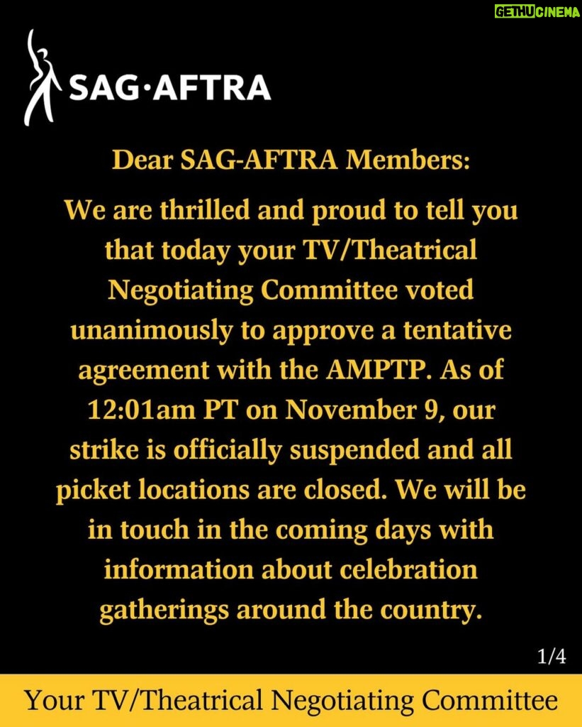 Ming-Na Wen Instagram - Grateful. Thank you to all @sagaftra members for staying strong together. Thank you to our remarkable committee negotiators for their hard work fighting for us. Thank you to our sister unions for their support and sacrifices. Woohoo!!! Time to celebrate a historical win for a fair deal and looking forward to everyone getting back to work! 👏🏼👏🏼👏🏼🥰❤️🥰❤️💪🏼💪🏼💪🏼👍🏼👍🏼👍🏼🎉🎉🎉🥳🥳🥳🥰❤️🥰