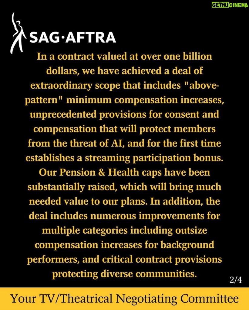 Ming-Na Wen Instagram - Grateful. Thank you to all @sagaftra members for staying strong together. Thank you to our remarkable committee negotiators for their hard work fighting for us. Thank you to our sister unions for their support and sacrifices. Woohoo!!! Time to celebrate a historical win for a fair deal and looking forward to everyone getting back to work! 👏🏼👏🏼👏🏼🥰❤️🥰❤️💪🏼💪🏼💪🏼👍🏼👍🏼👍🏼🎉🎉🎉🥳🥳🥳🥰❤️🥰