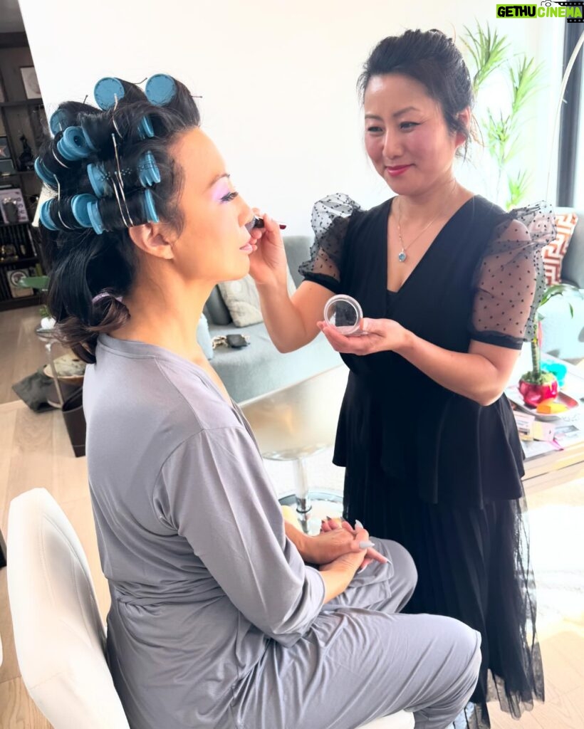Ming-Na Wen Instagram - Thank you to my glam team! I am eternally grateful for your immense skills! ❤️🥰❤️ Makeup: @jeonghwa.makeupartist Hair: KJ Dolvik Hair Color: @chazdean Gown: @hayariparis @hollywoodbeautyawards