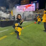 Ming-Na Wen Instagram - Not the outcome we wanted tonight, 😪but it was still an exhilarating homecoming to be on the field with the @steelers and my family and friends! ☺️ 👏🏼🖤💛 Great to meet the Rooneys, see my buddy @mrpatrickfabian and meet the members of @styxtheband. Being on the field was such a high! Thank you to Dave Hoss, John Wodarek and Noah for making this a most awesome experience! The fans rocked the towel twirl and I loved seeing them continue to cheer #theSteelers on with pure devotion and passion! But even though they rallied, no go tonight. 😪 Next one! 🖤💛🖤💛