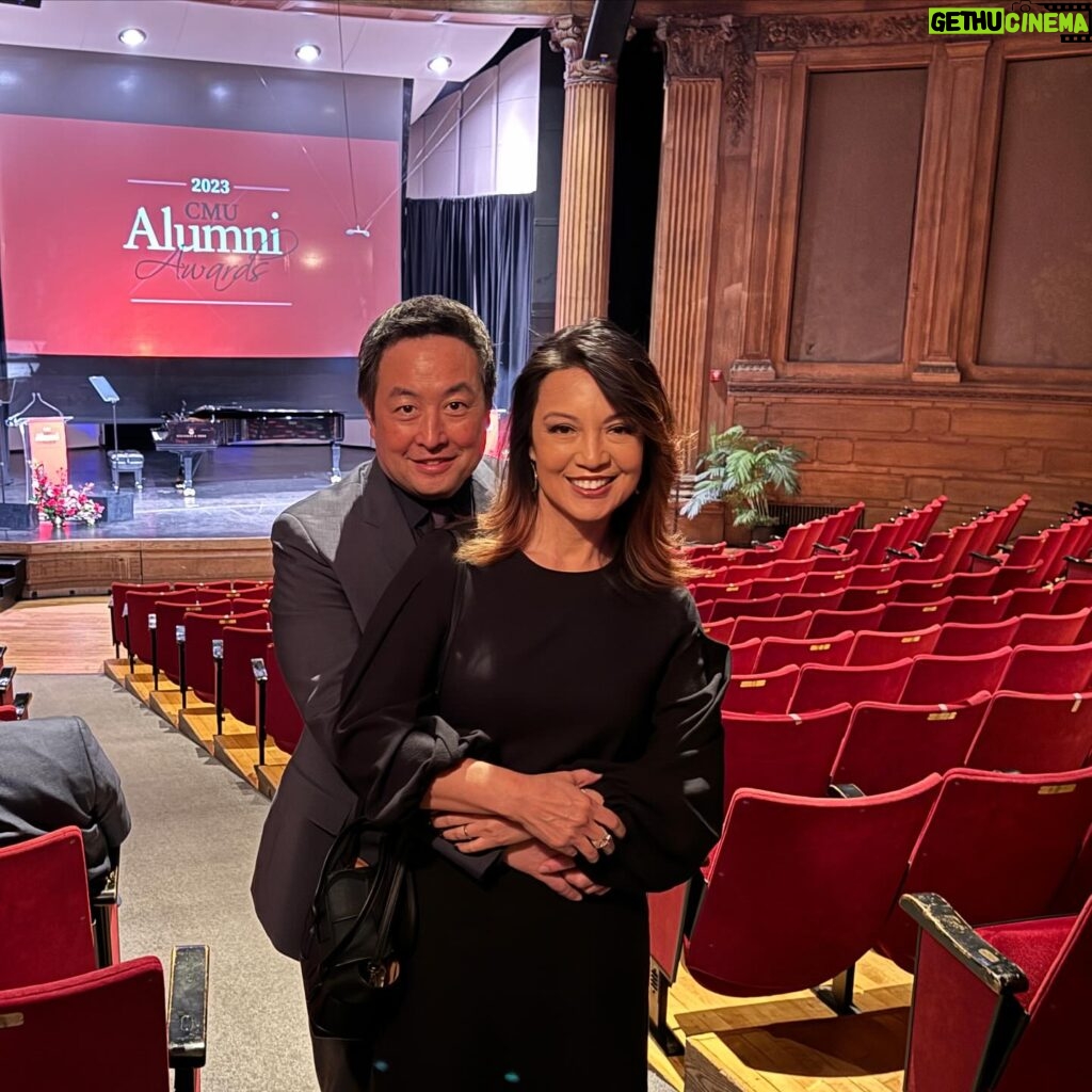 Ming-Na Wen Instagram - MORE #PittsburghPride!🙌🏼❤️ Last month, I was honored with a @carnegiemellon alumni award. My heart swells with gratitude. Quite a journey for this Chinese-American who have had many obstacles and struggles pursuing my dream to be an actress. To be back on stage at the Kresge Theatre where I honed my craft so many years ago to accept this award was a bit surreal, emotional and beautiful. This recognition means the world to me. What a spectacular journey! Thank you, #CMU!!❤️🖤❤️🖤 Truly a special night. -Love that Eric was able to come out and share this memorable event with me.🥰❤️ -Grateful to have my "cheerleader mom," Dr. Judy Hulick, (she's my Mt Lebanon HS Latin teacher) and her daughter Rachel for joining in the celebration. -Reuniting with my dance teacher, Judy Conte!❤️ -Fun meeting everyone, especially the @cmudrama students. Watch out world! New great talents coming your way! -Thank you, @robearamirez, for hosting our q&a panel. You're awesome! -Thank you, Carolyn Hess Abraham, for all you do! -Thank you to the CMU alumni board and @carnegiemellonalumni for choosing me among so many incredible alums honored this year. Thank you, Dean Poole, for hosting lunch for us honorees. -Thankful, #CMU, for the training, the forever friends and the wonderful teachers. A proud alum here. GO, TARTANS!!👏🏼💪🏼🥰❤️