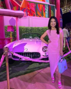 Ming-Na Wen Instagram - Pretty in pink! Everyone was decked out in pink!💕💞Even Cooper! Fun Mom/Son Night! 👍🏼 @barbie was hilarious! The most amazing sets and costumes. I want to live in Barbieland!💕💞🩷