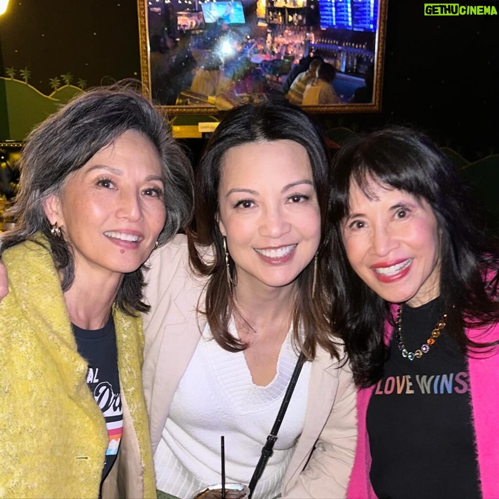 Ming-Na Wen Instagram - Last night was an absolute BLAST with my #JoyLuckClub sisters @laurentom9000 & @thetamlyntomita at @jennyyangtv 's hilarious show! Thank you, Jenny and gang!🦀❤️🥰❤️ Love to the audience and @ricerockettes for adding more fun and love to the evening. We will triumph over generational trauma and heal together!❤️❤️🥰🥰 You all have best quality heart!🦀❤️🦀❤️