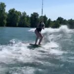 Minka Kelly Instagram - first time wake surfing so I wasn’t confident enough to let go of the rope. next time tho! 🏄🏻‍♀️