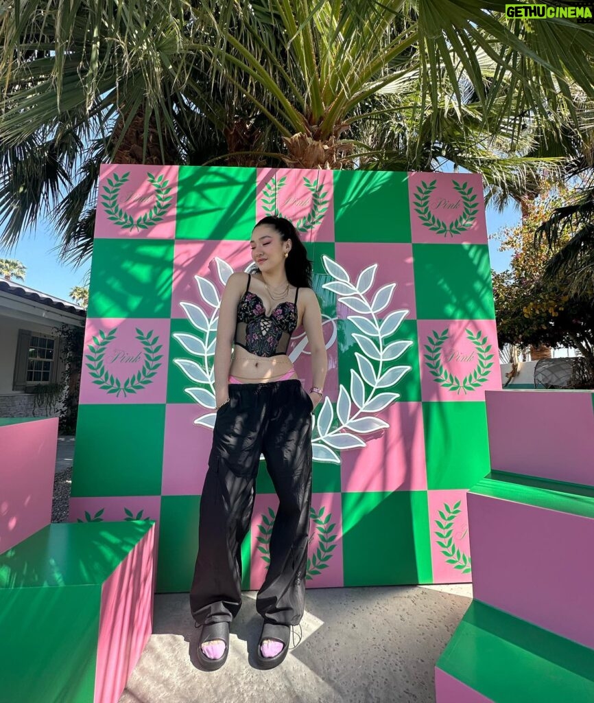 Minnie Mills Instagram - Baby’s first Coachella ft. @vspink #pinkpartner