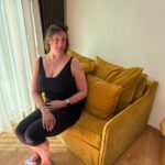 Miranda Hart Instagram - I know I am a larger human but I still don’t understand the wedge of scatter cushions…. They only get chucked on the floor or we have to sit on the floor and admire the display…