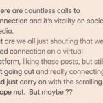 Miranda Hart Instagram - I also get that social media helps people connect. It’s all very confusing. Am off back to reality and an actual vulnerable conversation. The scrolling stops now!