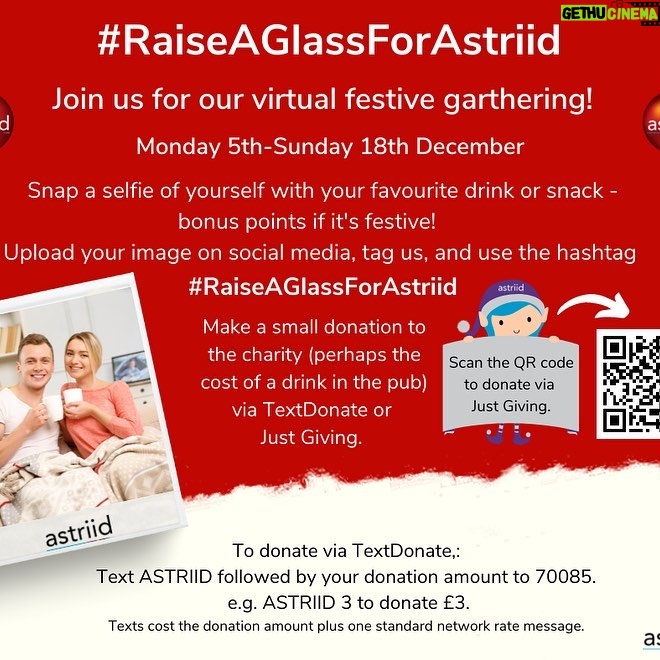 Miranda Hart Instagram - Anyone who suffers with chronic illness and is looking for meaningful work within their condition with an employer that understands check out @astriidcharity #raiseaglassforastriid