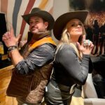 Miranda Lambert Instagram - 🤠🤠 Just some country pals actin up last night in Vegas! Thanks for inviting me out to sing with ya @laineywilson . Sure love you sister. 🩷. Y’all we sang a song we wrote together with @lukedick called Good Horses. First time we have ever done it live and whew did gave me the chills. Can’t wait for this one. Also @wadebowen thanks for fillin’ in for @brendanjmcloughlin and being my date to watch Lainey show em how it’s done. We might have had a little too much fun cause we started “writin’ songs” backstage. See last slide. I promise we’re songwriters😂 🎶 “I don’t owe joe jack shit. 😆😆 One more Velvet Rodeo tonight. Giddy up Vegas! 📸 @erickfrost @cece_dawson