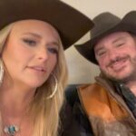 Miranda Lambert Instagram - 🤠🤠 Just some country pals actin up last night in Vegas! Thanks for inviting me out to sing with ya @laineywilson . Sure love you sister. 🩷. Y’all we sang a song we wrote together with @lukedick called Good Horses. First time we have ever done it live and whew did gave me the chills. Can’t wait for this one. Also @wadebowen thanks for fillin’ in for @brendanjmcloughlin and being my date to watch Lainey show em how it’s done. We might have had a little too much fun cause we started “writin’ songs” backstage. See last slide. I promise we’re songwriters😂 🎶 “I don’t owe joe jack shit. 😆😆 One more Velvet Rodeo tonight. Giddy up Vegas! 📸 @erickfrost @cece_dawson