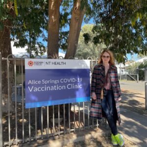 Miranda Otto Instagram - Feeling very grateful to be fully vaccinated. Thank you @nt_health_ and @queenslandhealth. 👍💪😀