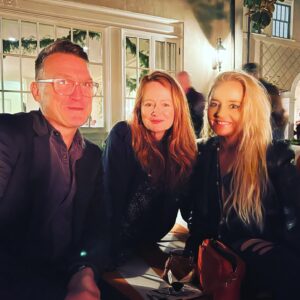 Miranda Otto Instagram - By the fire with @reallucydavis and @robseidenglanz 🖤#sabrinamob