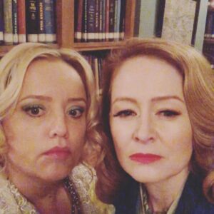 Miranda Otto Instagram - Miss you sis @reallucydavis I love your definitive nod 🖤🖤🖤🖤#caos #lucydavis #sisters #spellmansistersmortuary #actingisaveryseriousbusiness