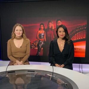 Miranda Otto Instagram - Fabulous @michellevergaramoore and I at ABC studios early this morning to talk about The Unusual Suspects. Thanks ABC News Breakfast for having us on. 💎👗👠🇵🇭🇦🇺👑🎬💰#theunusualsuspects #sbs #abcnewsbreakfast