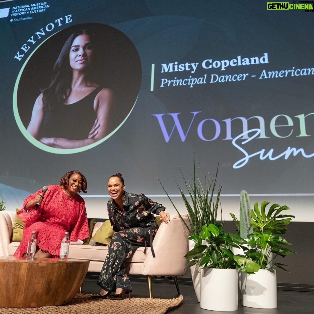 Misty Copeland Instagram - Thank you to @smithsonian for having me as a keynote speaker for your Women’s Summit! It was so wonderful to share my story and meet so many of you ❤️