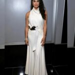 Misty Copeland Instagram - @dancetheatreofharlem has always been my home away from home. Arthur Mitchell was an invaluable mentor in my life and to be given the Vision Award under his name was an honor 💜🩰 Dress @brandonmaxwell Jewelry @officialfaberge Clutch @rogervivier Shoes @louboutinworld Styled @kahlihaslam Hair @naivashaintl Makeup @cygmakeup